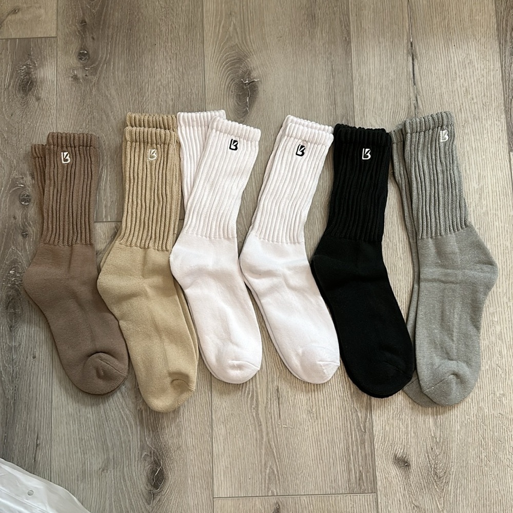Buffbunny Collection M/L socks (greyscale and neutral)